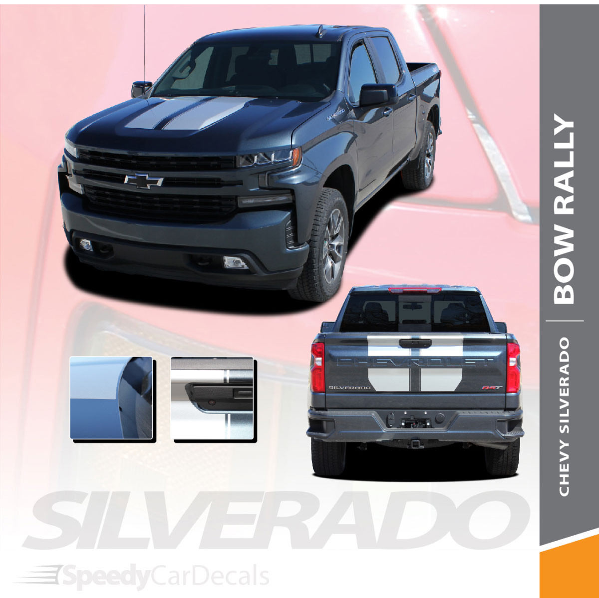 2019-2020 Chevy Silverado BOW RALLY Stripes 2019-2020 Chevy Silverado BOW RALLY Stripes